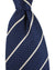 Ermenegildo Zegna Silk Tie Navy Silver Stripes