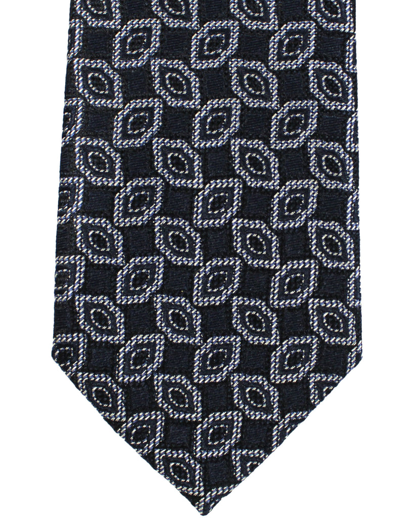 Vintage Ermenegildo shops Zegna Silk Black with White Sketch Lines Neck Tie