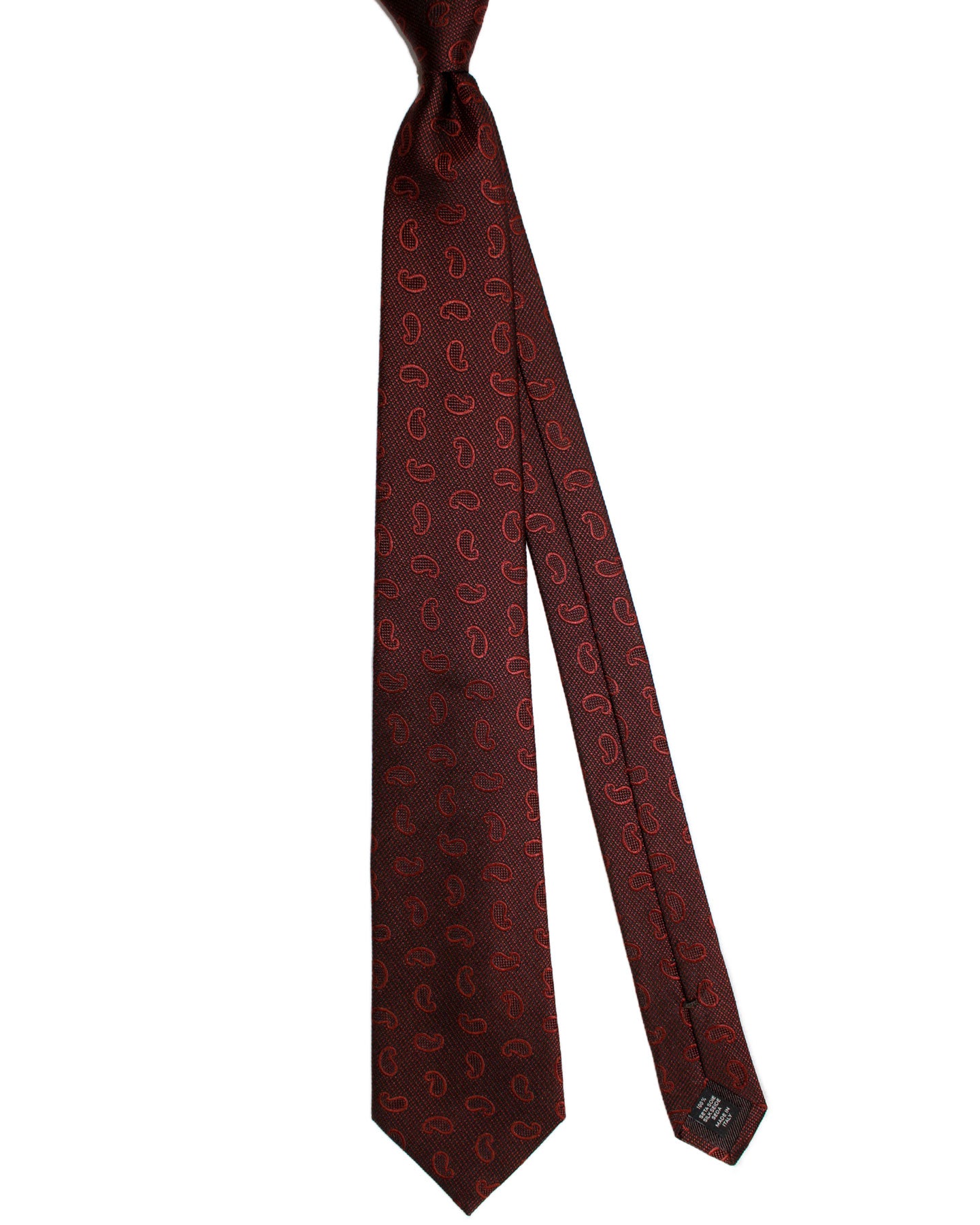 Ermenegildo Zegna Silk Tie Brown Paisley - Hand Made in Italy
