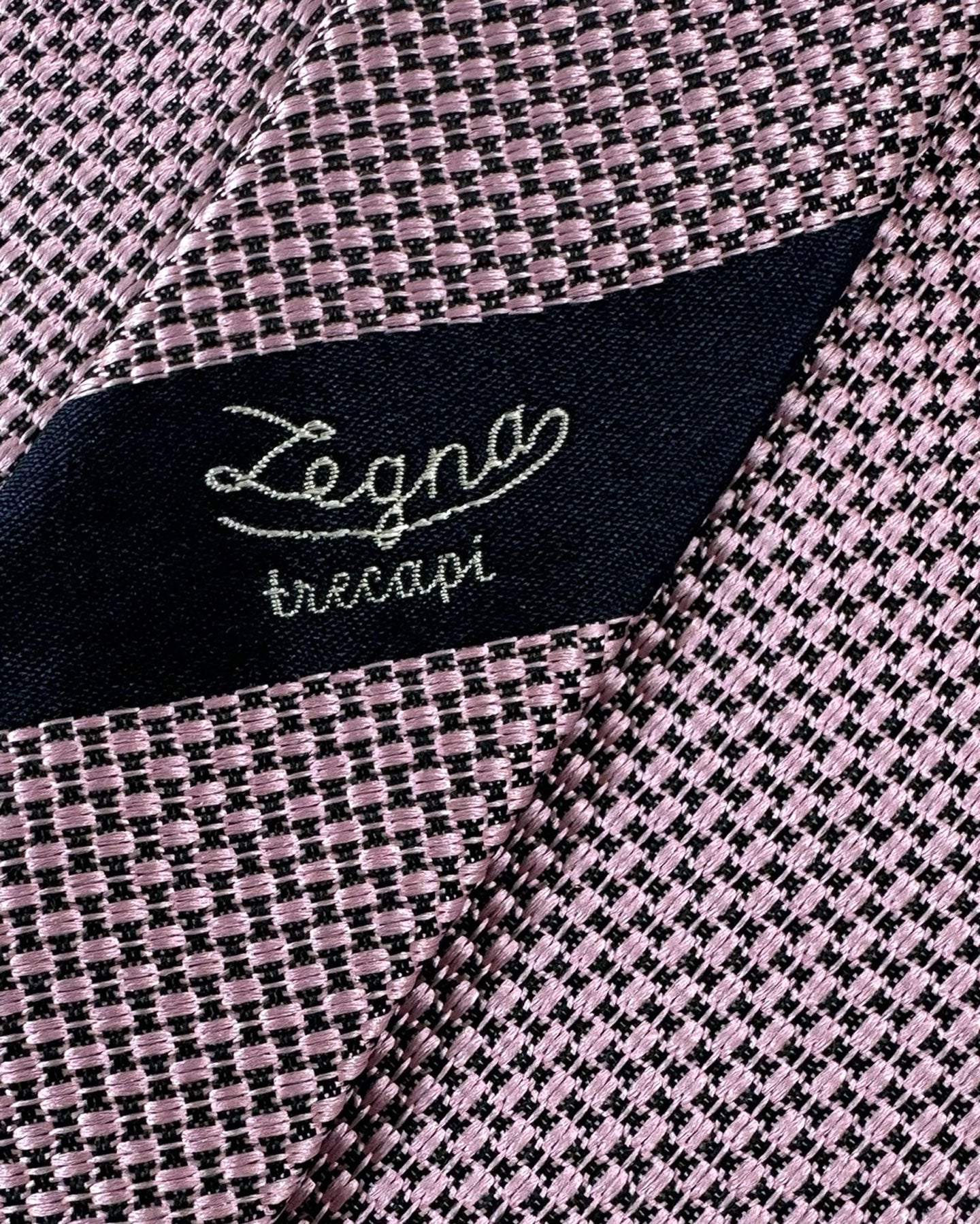 Ermenegildo Zegna Tie Pink Micro Pattern - Trecapi