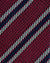 Ermenegildo Zegna Silk Tie Bordeaux Navy Silver Stripes - Hand Made in Italy