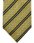 Ermenegildo Zegna Silk Tie Chartreuse Navy Stripes - Hand Made in Italy
