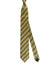 Ermenegildo Zegna Silk Tie Chartreuse Navy Stripes - Hand Made in Italy