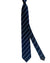 Ermenegildo Zegna Silk Tie Navy Blue Stripes - Hand Made in Italy