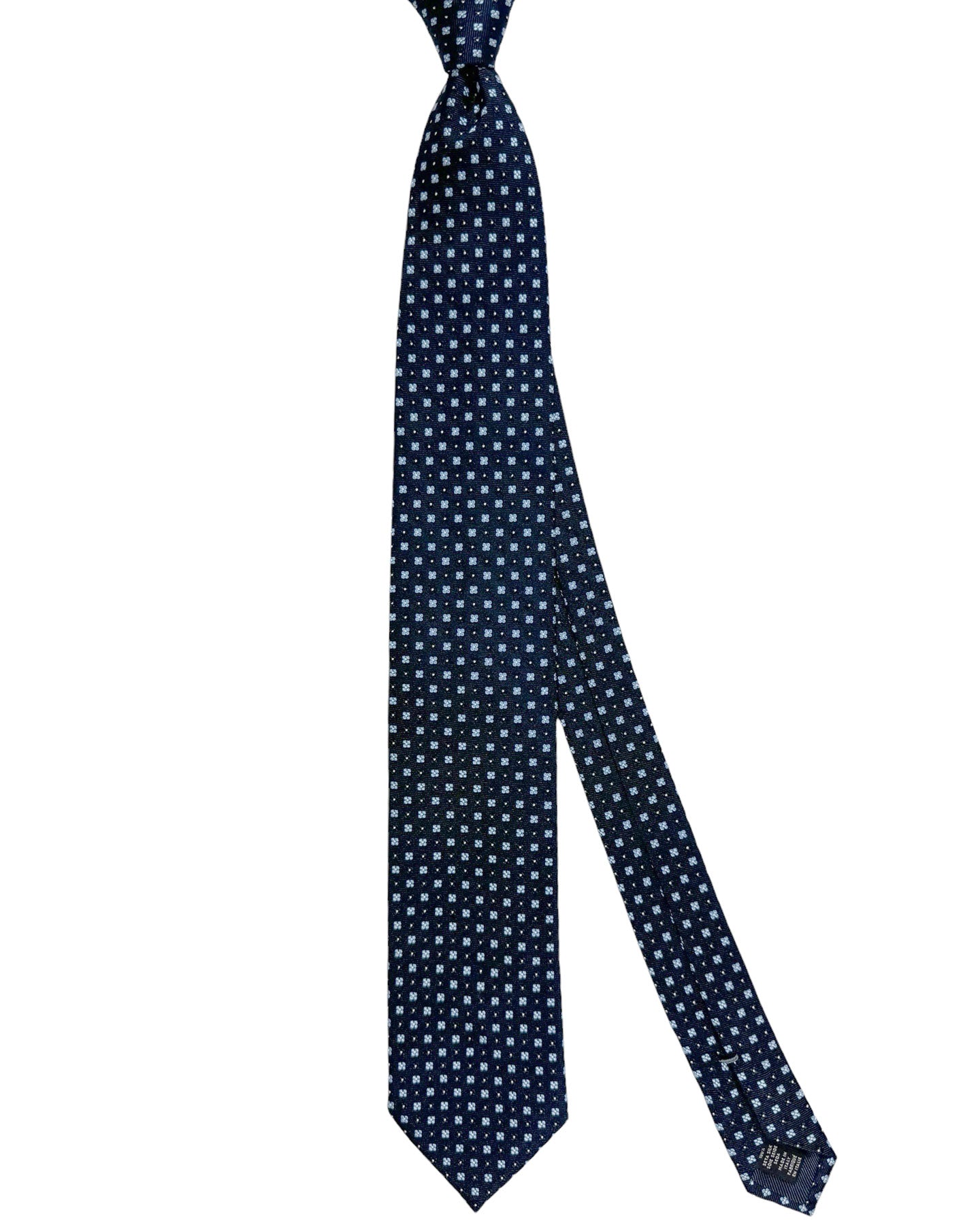 Ermenegildo Zegna Tie Navy Blue Mini Floral