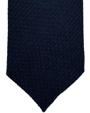 Ermenegildo Zegna Tie Midnight Blue Micro Pattern