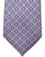 Ermenegildo Zegna Silk Tie Pink Blue Chain Link Design