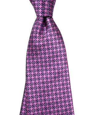 Ermenegildo Zegna Tie Pink Design - 100 Fili