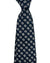 Ermenegildo Zegna Silk Tie Midnight Blue Brown Design