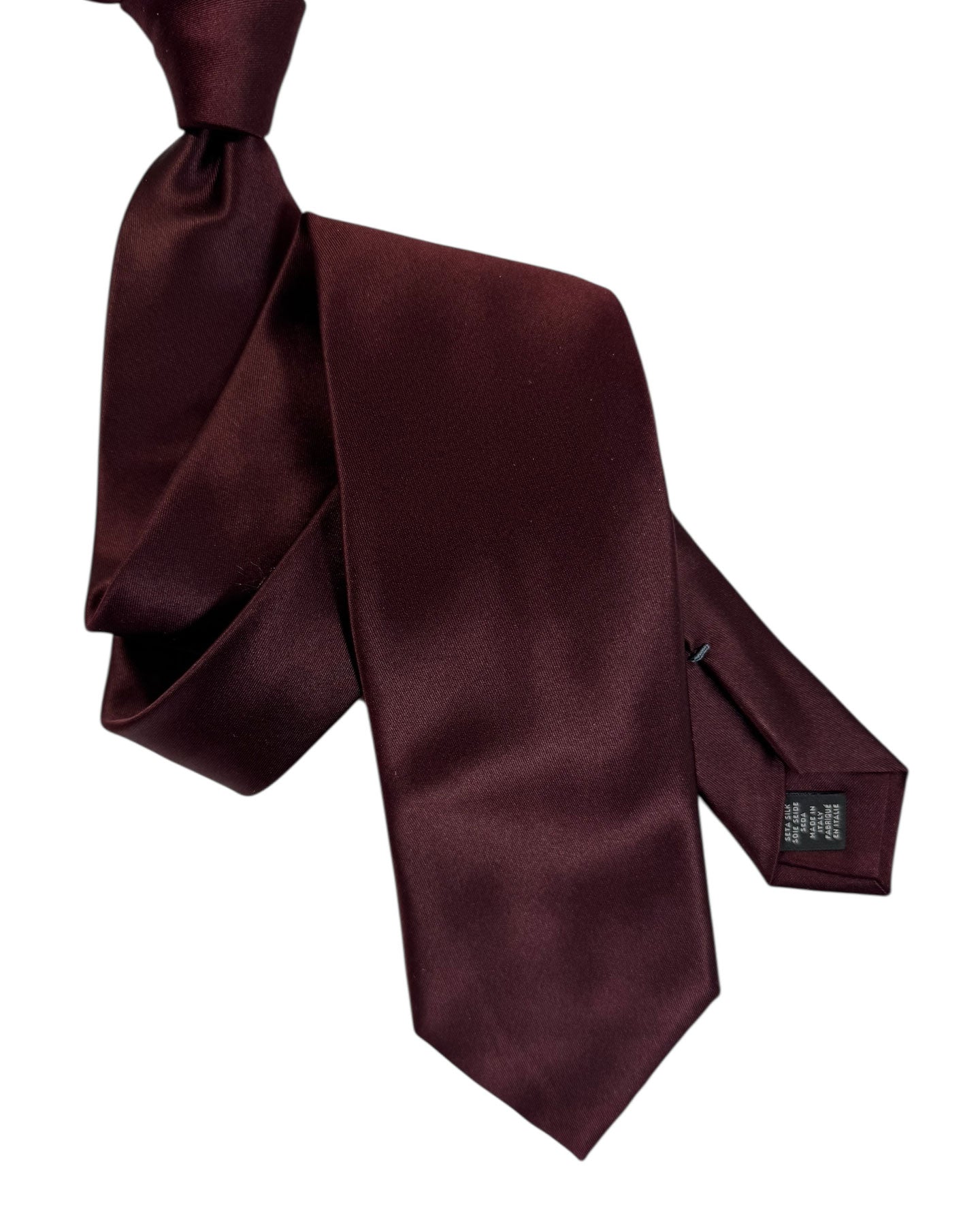 Ermenegildo Zegna Tie Couture Solid Maroon