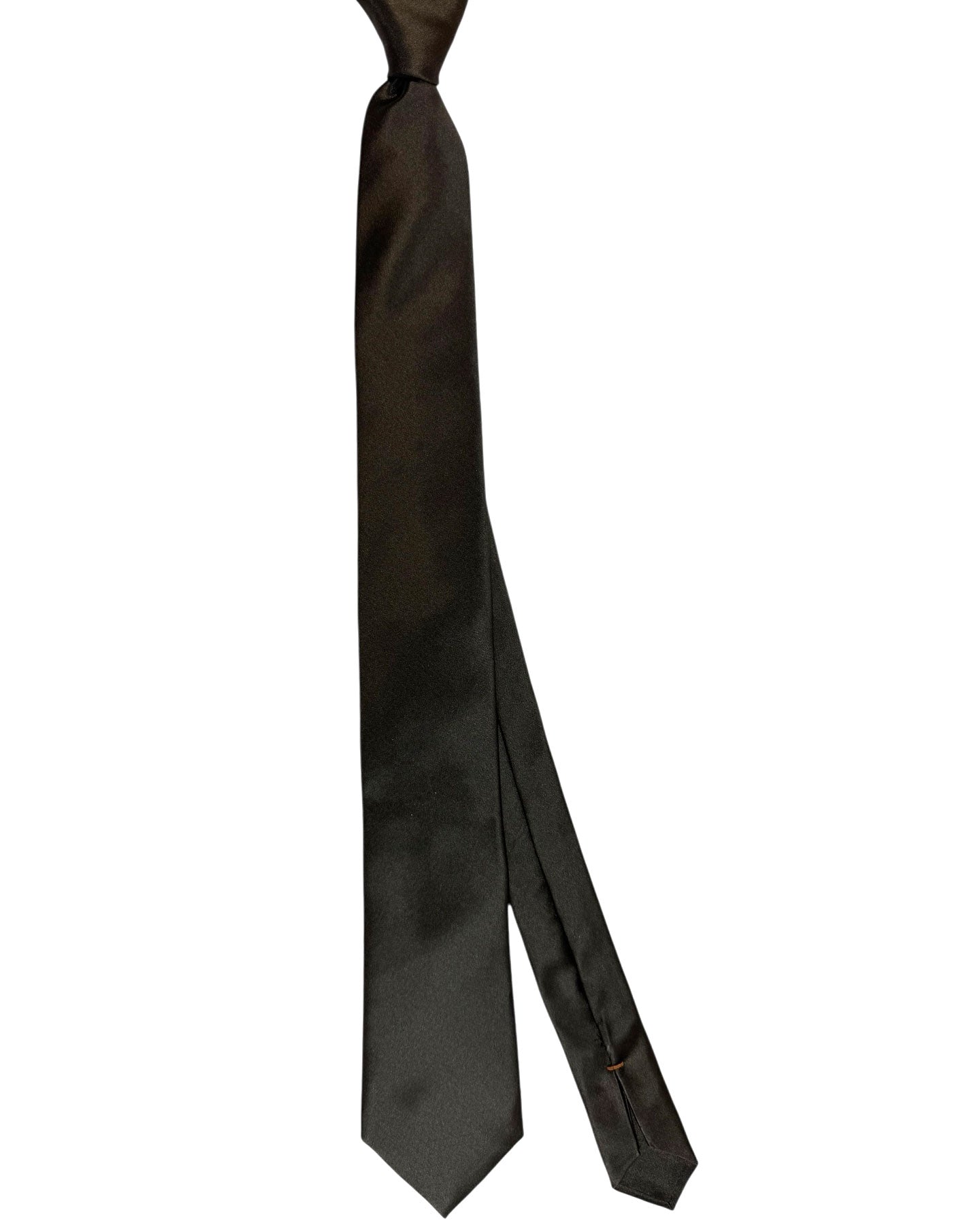 Ermenegildo Zegna Tie Couture Solid Brown - Narrow Necktie