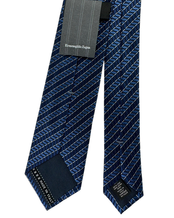 Ermenegildo Zegna Tie Midnight Blue - Narrow Cut - Tie Deals