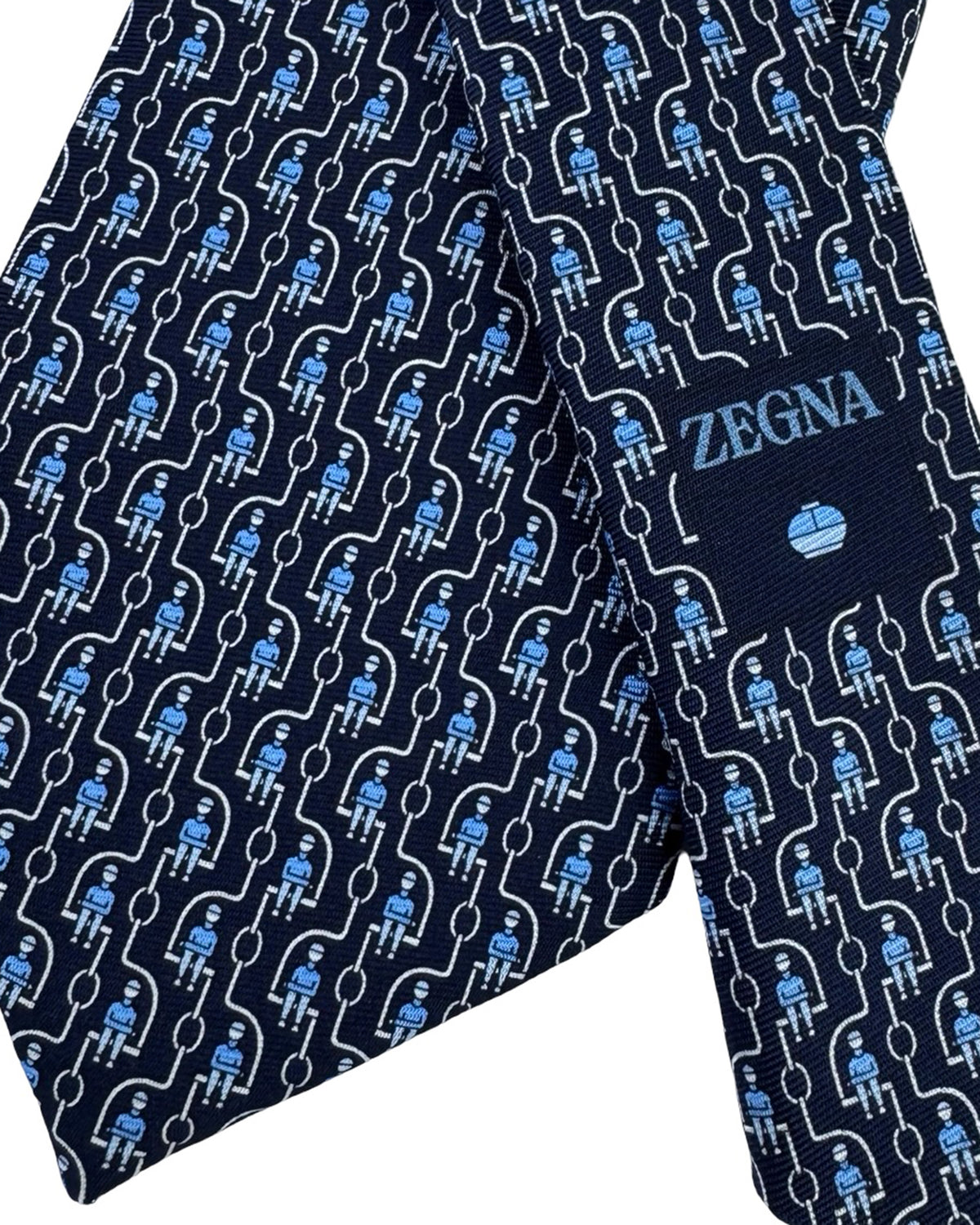 Navy Blue Zegna Tie