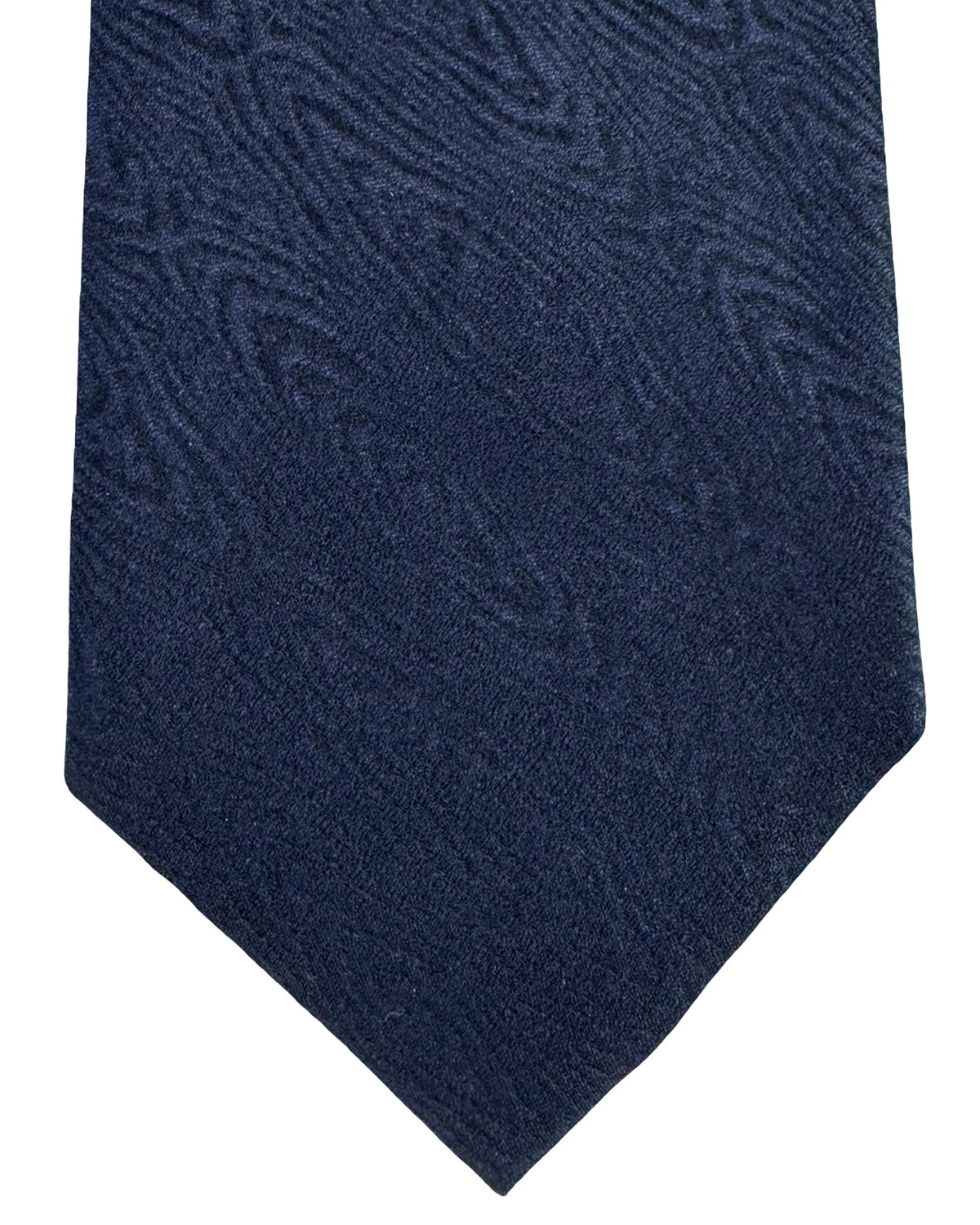 Ermenegildo Zegna Tie Black Gray Solid Tonal Swirly