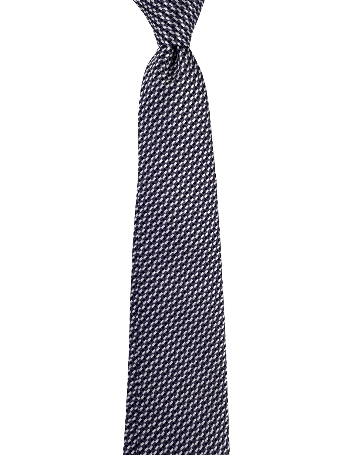 New Zegna Tie Purple Plum Silver 