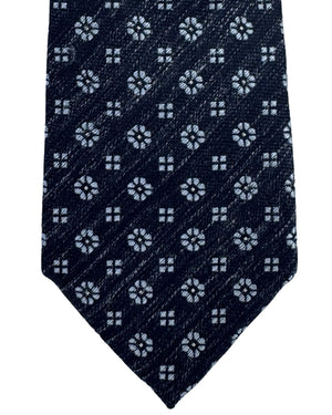 Ermenegildo Zegna Tie Dark Blue - Narrow Necktie