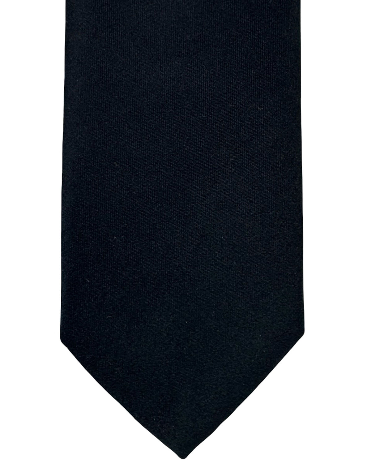 Ermenegildo Zegna Tie Solid Black - Narrow Necktie