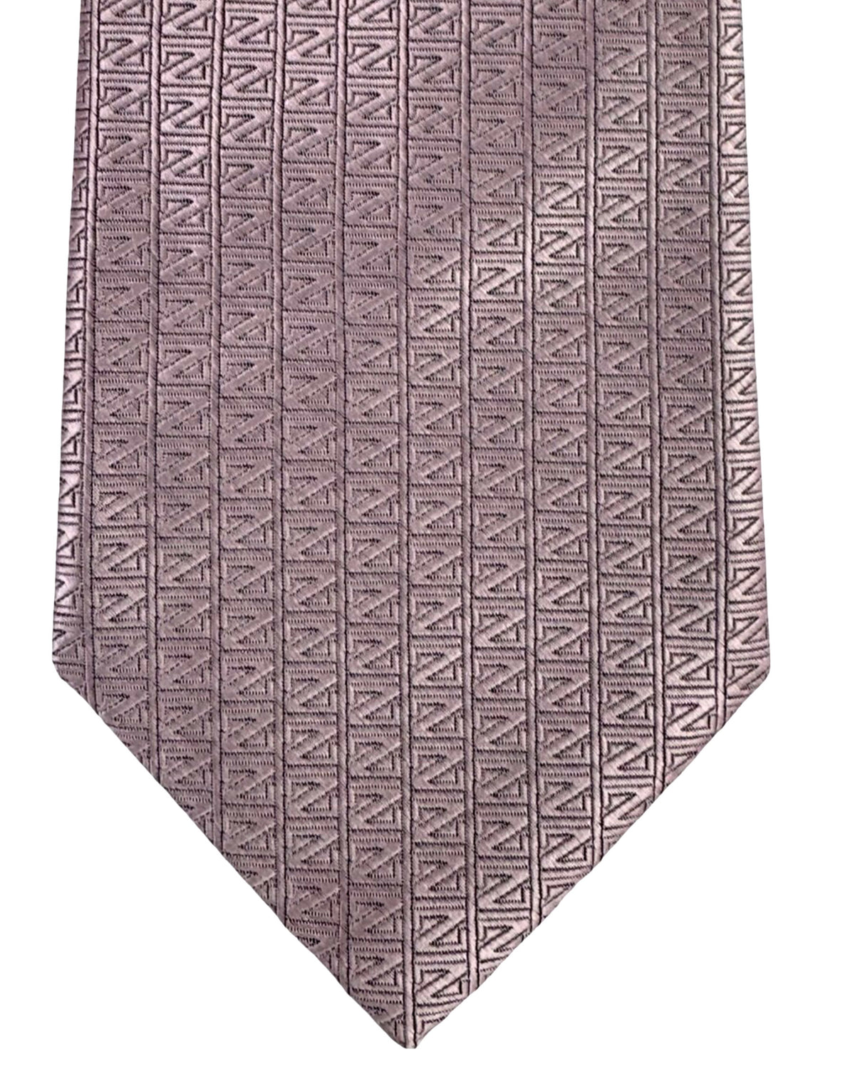 Ermenegildo Zegna Tie Light Pink Z-Logo - Natural Silk