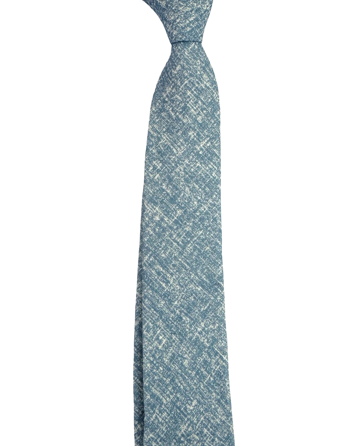 Zegna Linen Tie Blue 