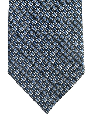 Zegna Tie Midnight Blue Pattern