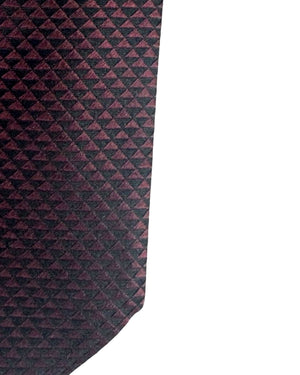 Zegna Tie Bordeaux Black Geometric