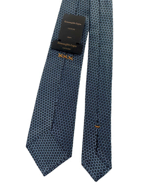 Ermenegildo Zegna Tie Couture Blue Design