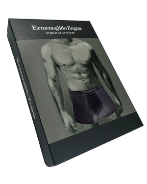 Ermenegildo Zegna Boxer Briefs Black Men Underwear - Stretch Cotton 