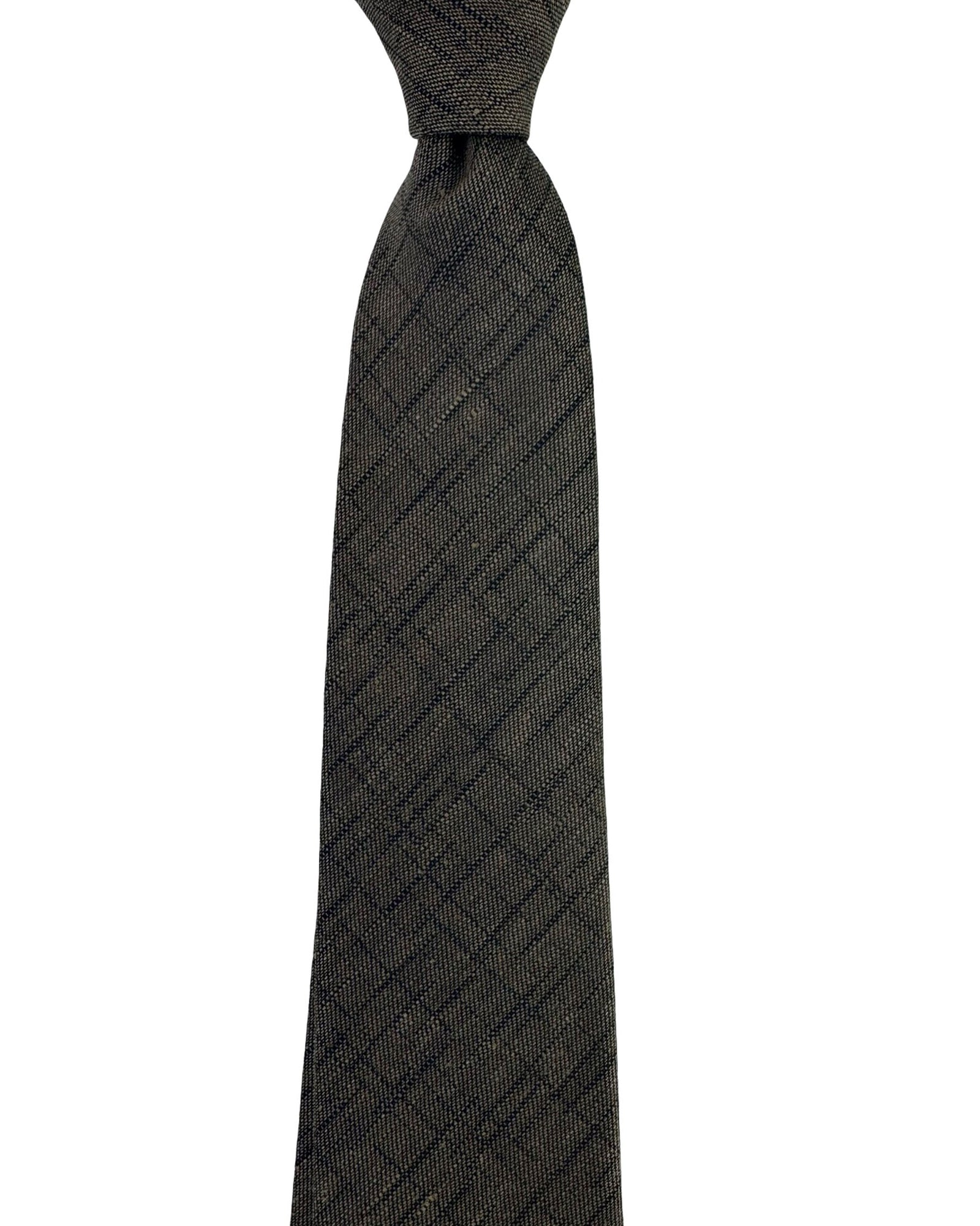 Ermenegildo Zegna Tie Seagrass Green Pattern - Narrow Necktie