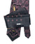 Zilli Silk Tie & Matching Pocket Square Set Burgundy Circular Medallion