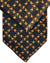 Zilli Silk Tie & Matching Pocket Square Set Black And Gold Chain Grid