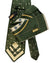 Zilli Silk Tie & Matching Pocket Square Set Olive Green Dotted Design