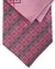 Zilli Silk Tie & Matching Pocket Square Set Pink And Teal Diamond