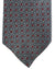 Zilli Sevenfold Tie Gray And Red Circular Motif