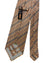 Zilli Sevenfold Tie  Peach And Gray Interwoven Oval