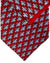 Zilli Silk Tie & Matching Pocket Square Set Red Blue Grey Interlock