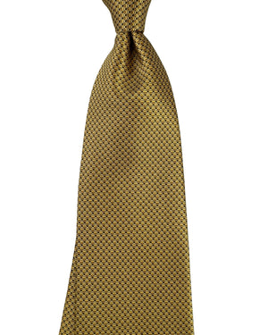 Zilli Extra Long Tie Gold Scallop Scale Micro Design