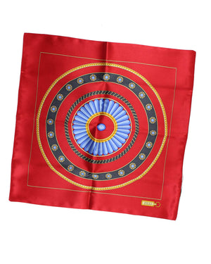 Zilli Silk Pocket Square Red SALE