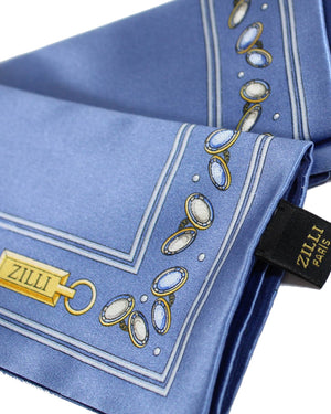 Zilli Pocket Square Dark Blue Cufflinks SALE