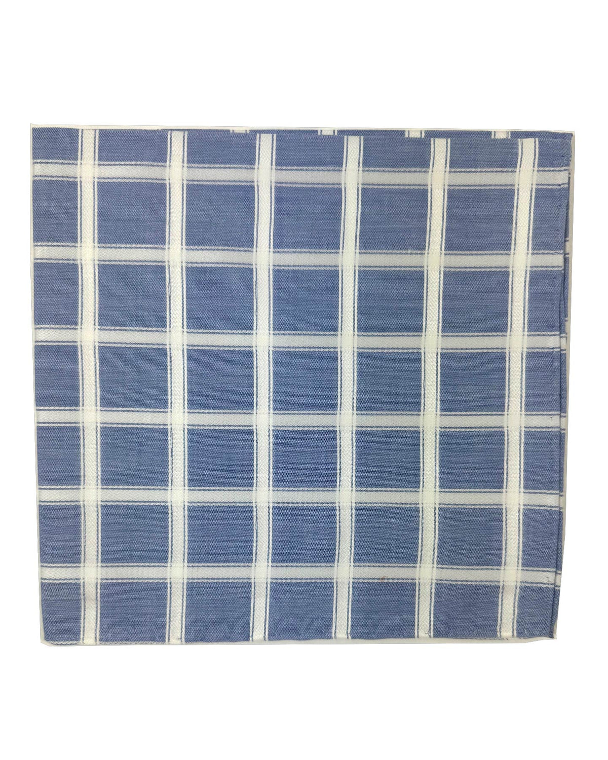 Zilli Cotton Pocket Square Royal Blue White Check BLACK FRIDAY SALE