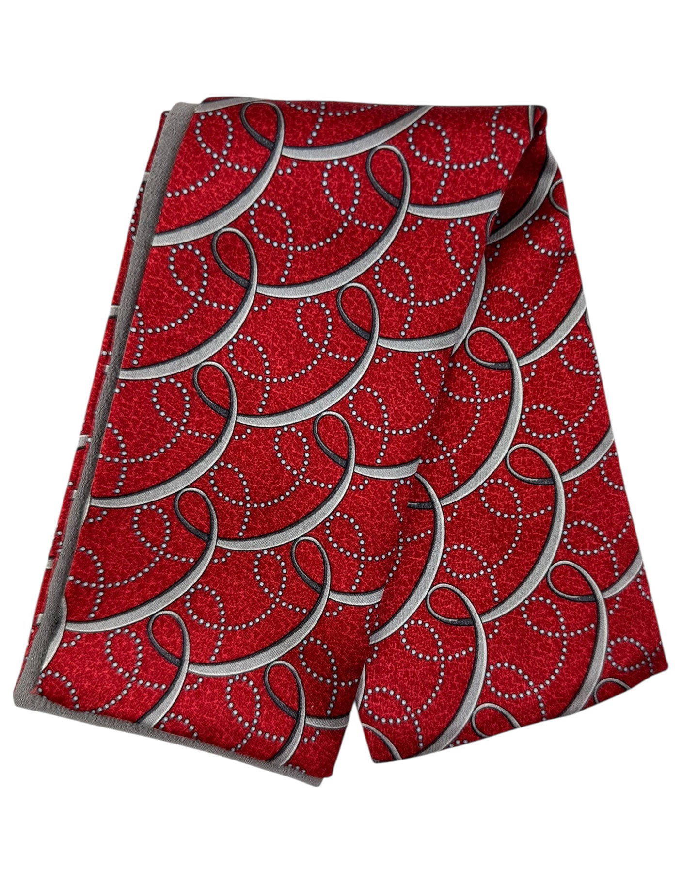 Zilli Silk Pocket Square Bordeaux Swirl Design SALE