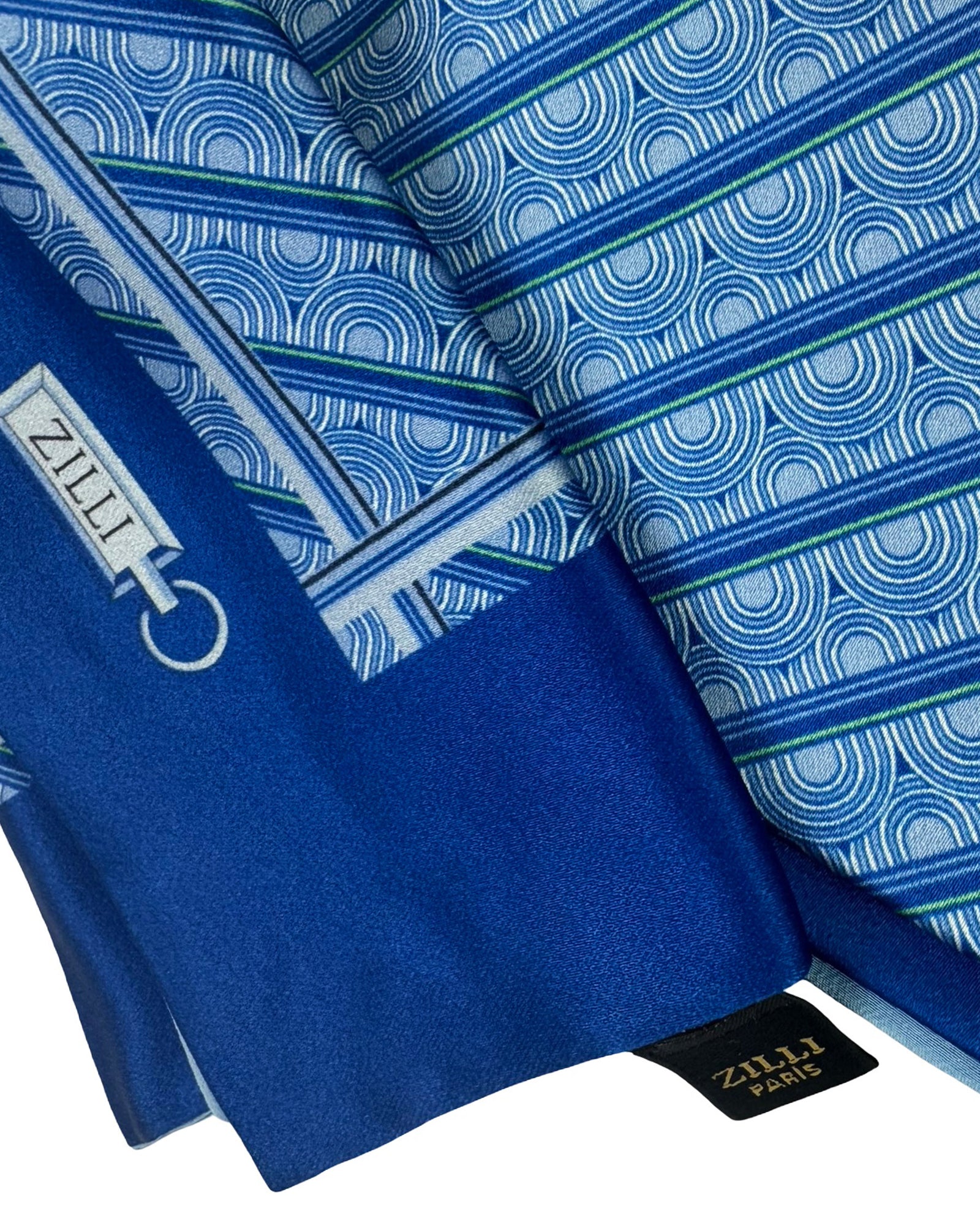 Zilli Pocket Square Royal Blue Design SALE