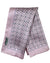 Zilli Silk Pocket Square Pink Silver Geometric Design