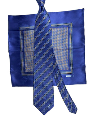 Zilli genuine Tie & Matching Pocket Square Set 