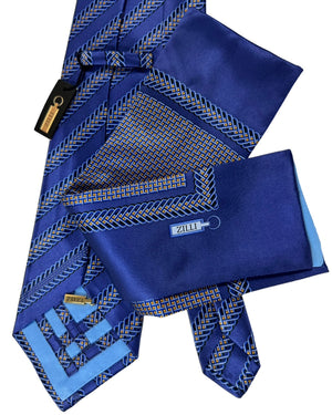 Zilli authentic Tie & Matching Pocket Square Set 