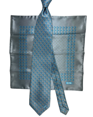 Zilli authentic Tie & Matching Pocket Square Set 