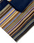 Zilli Tie & Matching Pocket Square Set Brown Lilac Stripes