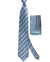 Zilli Tie & Matching Pocket Square Set Blue Stripes