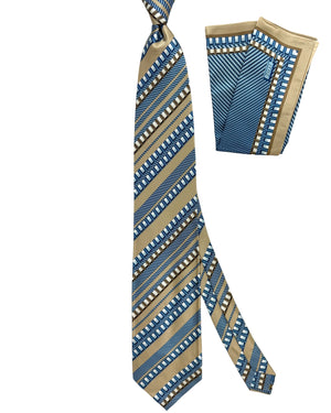 Zilli genuine Tie & Matching Pocket Square Set 