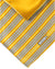 Zilli Silk Tie & Matching Pocket Square Set Mustard Gold Gray Silver Striped Design