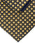 Zilli Silk Tie & Matching Pocket Square Set Black Orange Gold Medallions Design